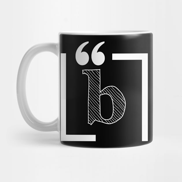 Letter B: Monogram Initial letter b. by EightBats